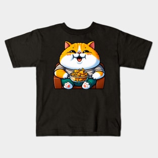 Exotic Shorthaired Cat Couch Potato Nachos Kids T-Shirt